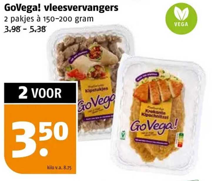 GoVega! vleesvervangers 2 pakjes à 150-200 gram