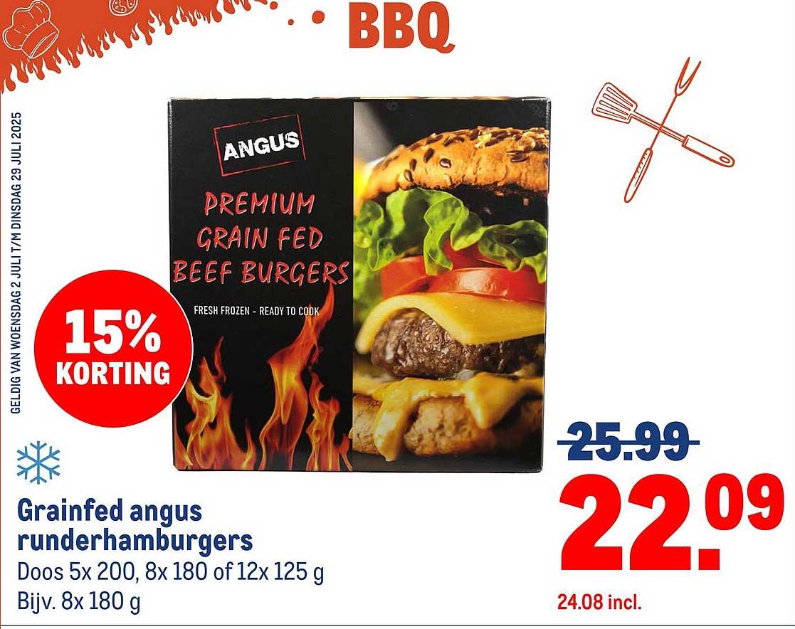 Grainfed angus runderhamburgers