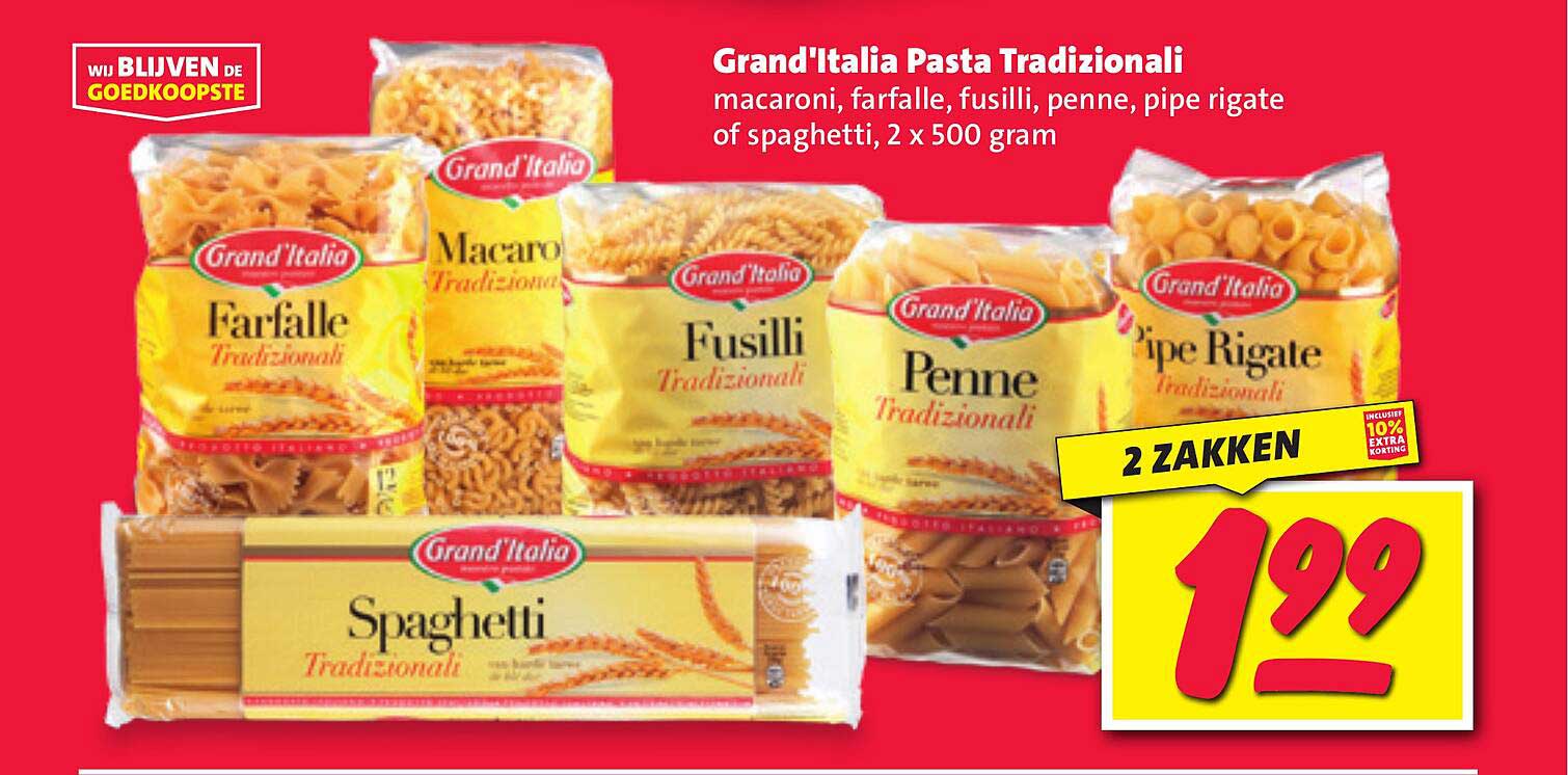 Grand'Italia Pasta Tradizionali, 2 zakken
