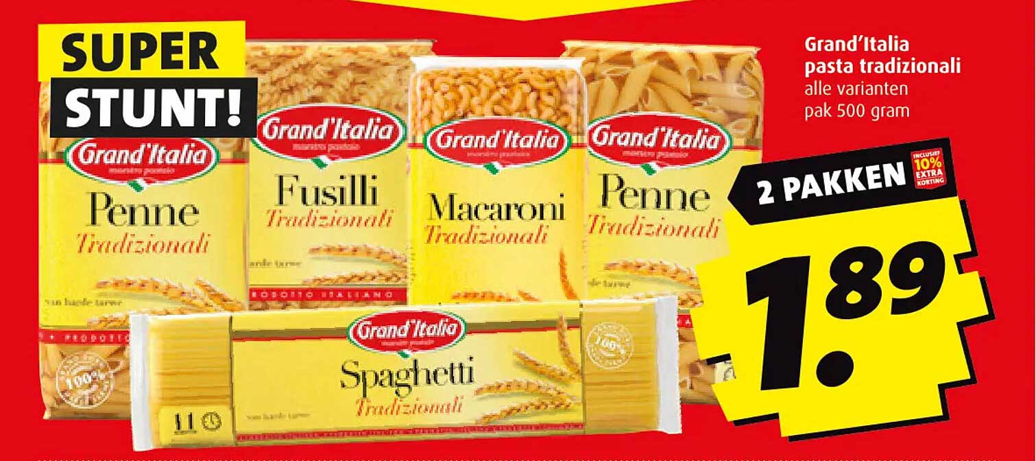 Grand'Italia pasta tradizionali alle varianten pak 500 gram