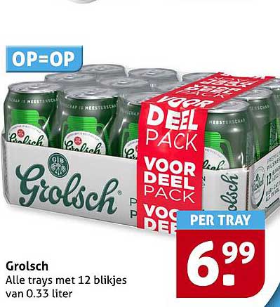 Grolsch - Alle trays met 12 blijkjes van 0.33 liter