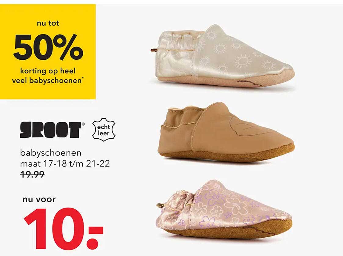 GROOT babyschoenen maat 17-18 t/m 21-22 nu voor 10,-