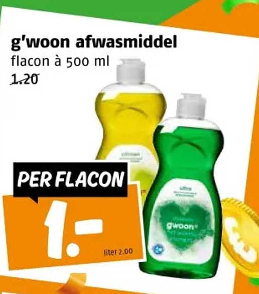 g'woon afwasmiddel flacon à 500 ml