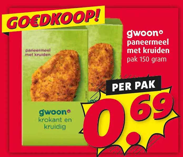 gwoon paneermeel met kruiden pak 150 gram