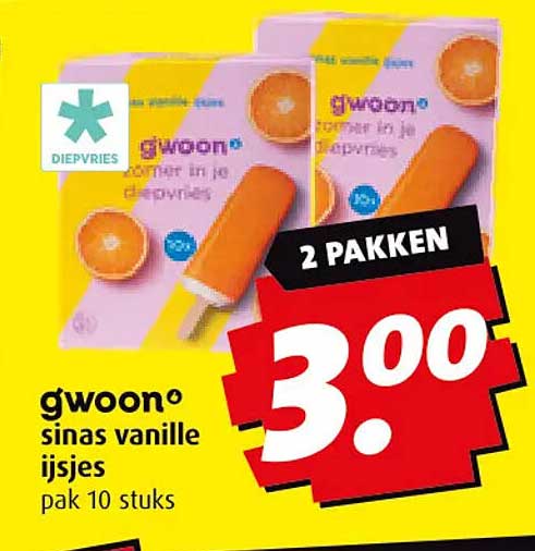 gwoon sinas vanille ijsjes 2 pakken