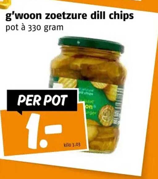 g'woon zoetzure dill chips