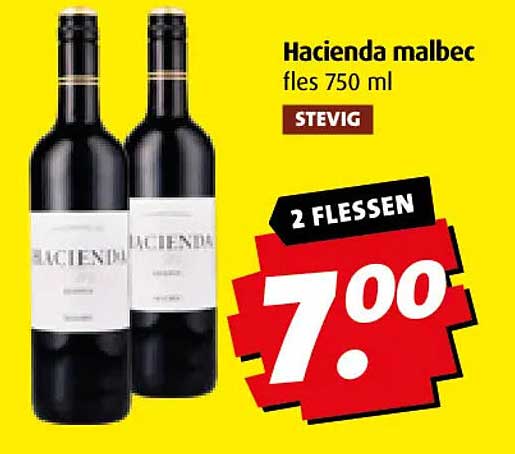 Hacienda malbec fles 750 ml