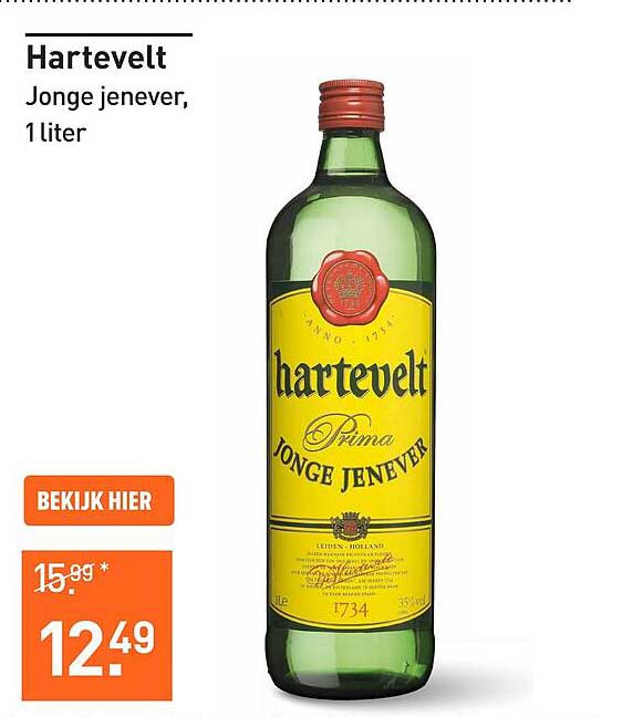 Hartevelt Jonge jenever, 1 liter