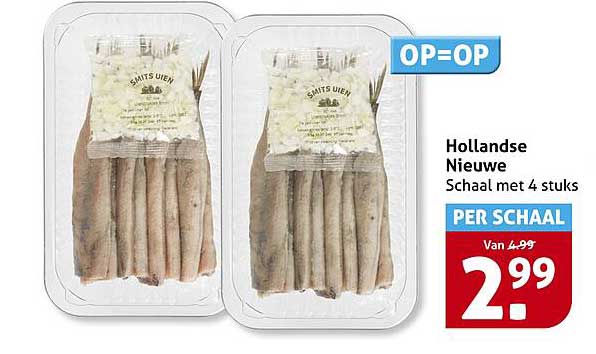 Hollandse Nieuwe Schaal met 4 stuks