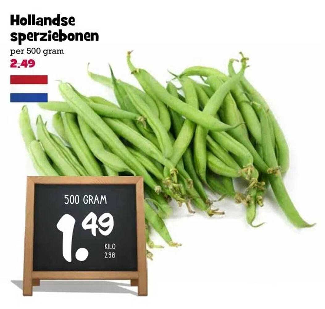 Hollandse sperziebonen per 500 gram