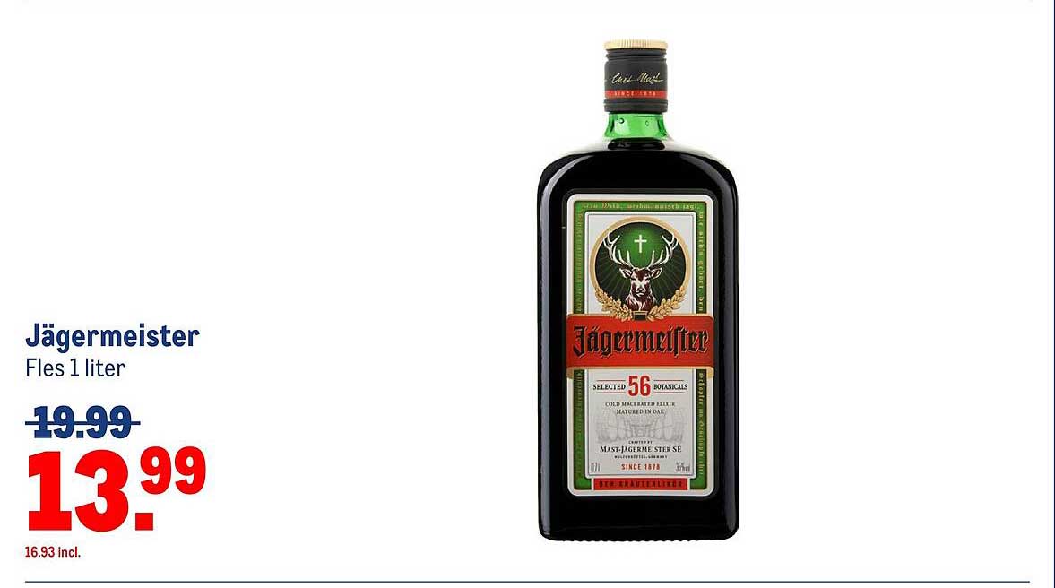 Jägermeister Fles 1 liter