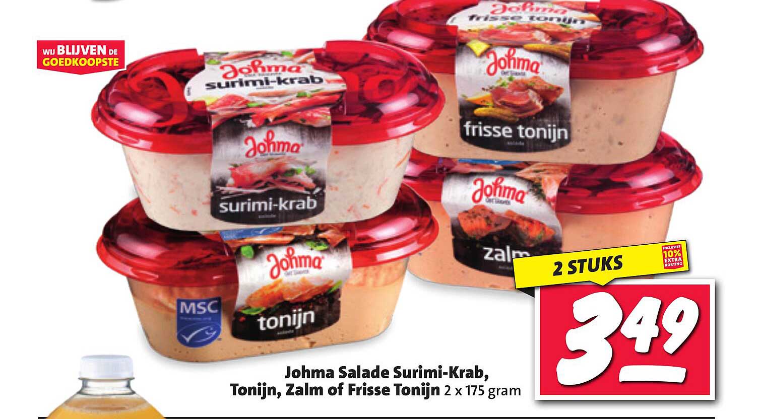 Johma Salade Surimi-Krab, Tonijn, Zalm of Frisse Tonijn 2 x 175 gram