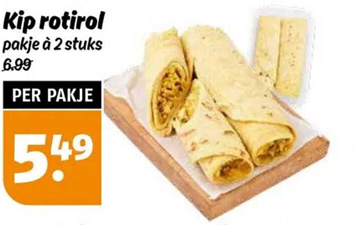 Kip rotirol, pakje à 2 stuks, van €6,99 voor €5,49