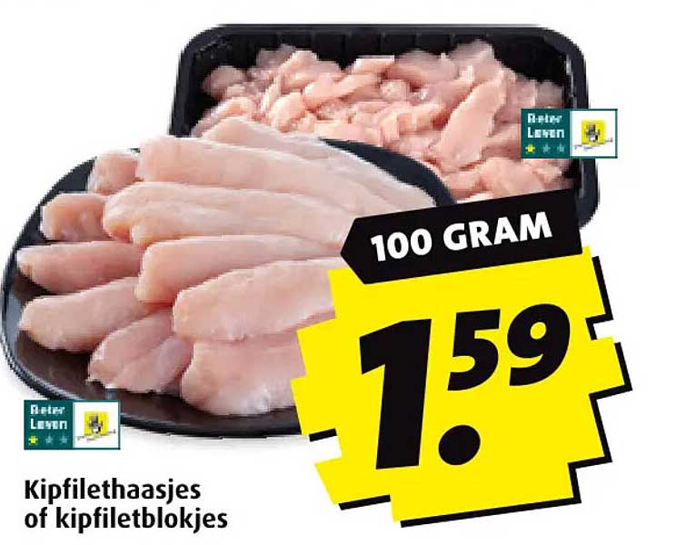 Kipfilethaasjes of kipfiletblokjes