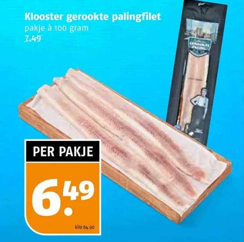 Klooster gerookte palingfilet pakje à 100 gram