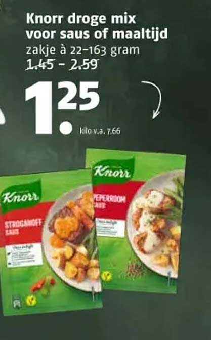 Knorr droge mix voor saus of maaltijd zakje à 22-163 gram