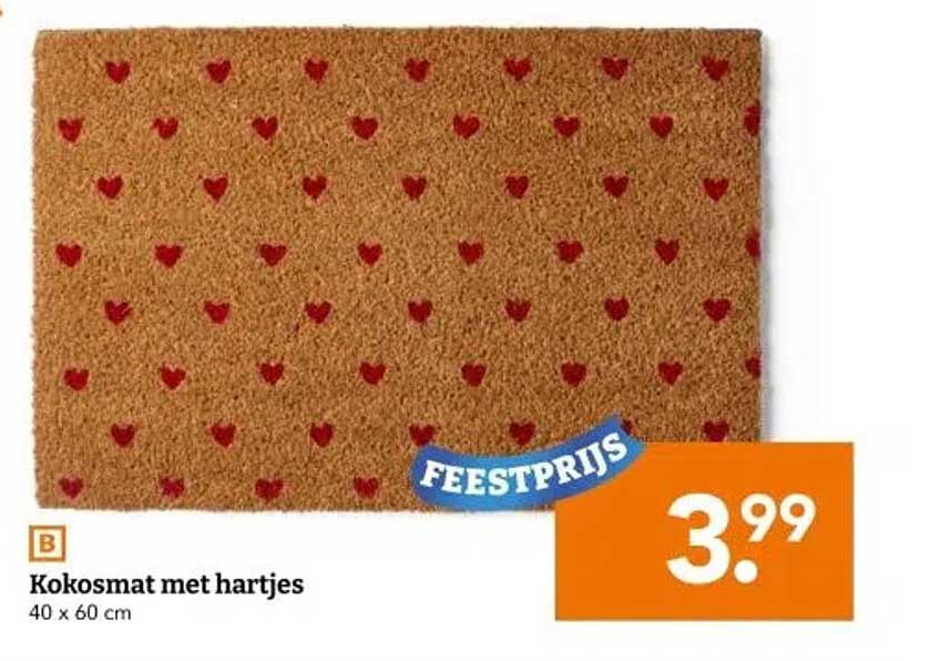 Kokosmat met hartjes