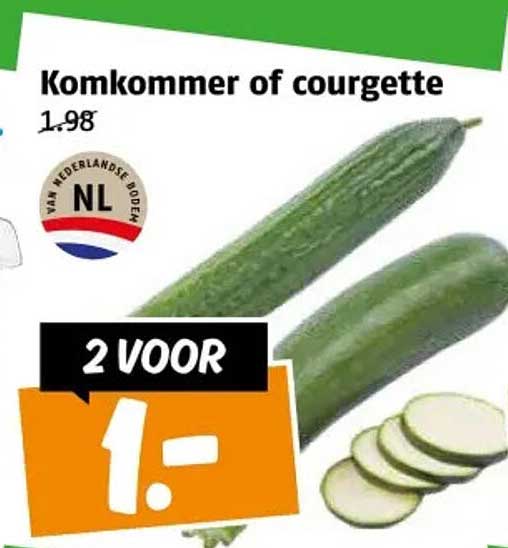 Komkommer of courgette