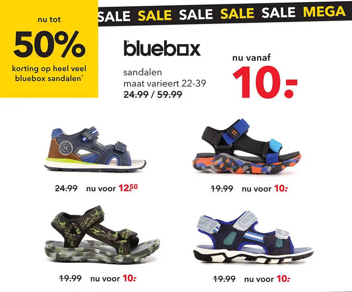 korting op heel veel bluebox sandalen