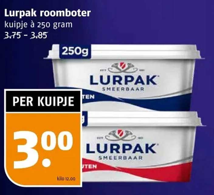 Lurpak roomboter kuipje à 250 gram