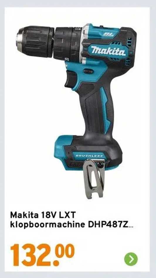 Makita 18V LXT klopboormachine DHP487Z