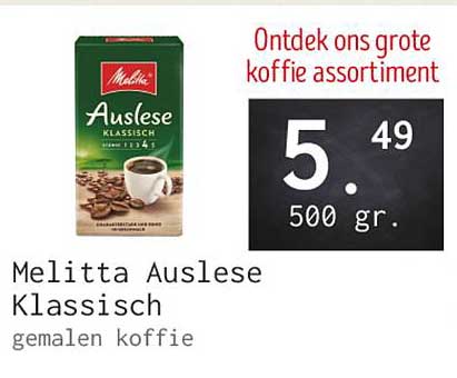 Melitta Auslese Klassisch gemalen koffie 500 gr.