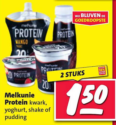 Melkunie Protein kwark, yoghurt, shake of pudding