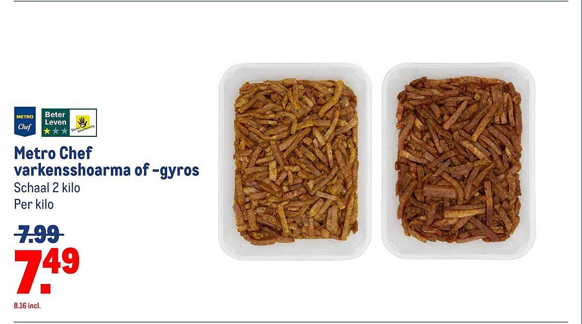 Metro Chef varkensshoarma of -gyros