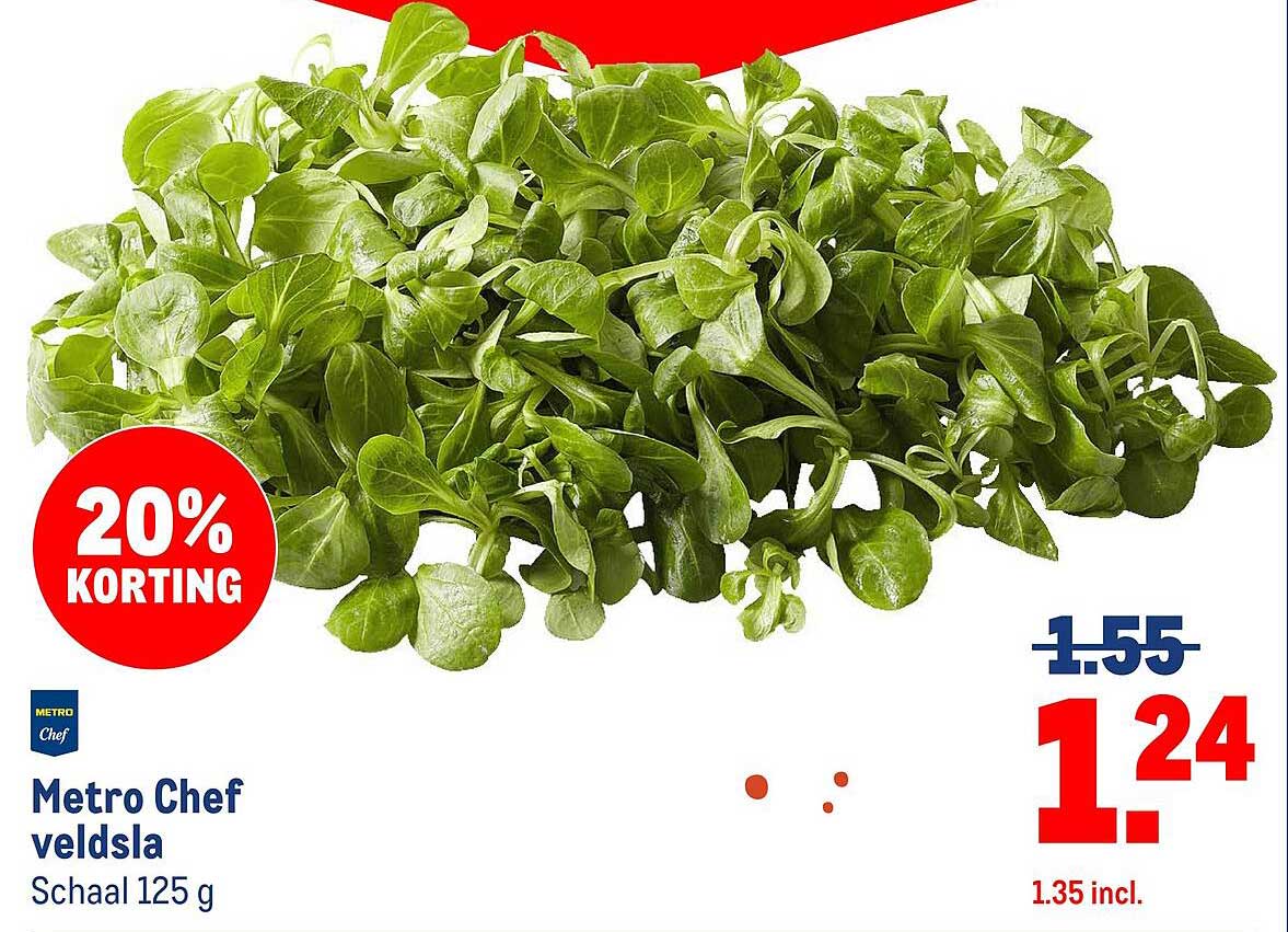 Metro Chef veldsla Schaal 125 g