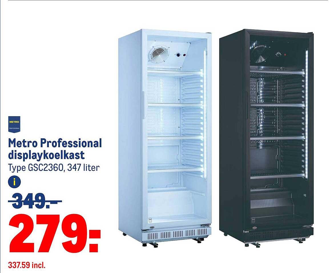 Metro Professional displaykoelkast Type GSC2360, 347 liter