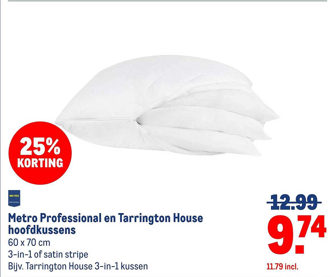 Metro Professional en Tarrington House hoofdkussens