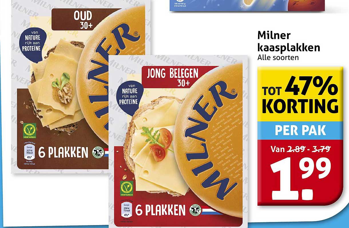 Milner kaasplakken Alle soorten