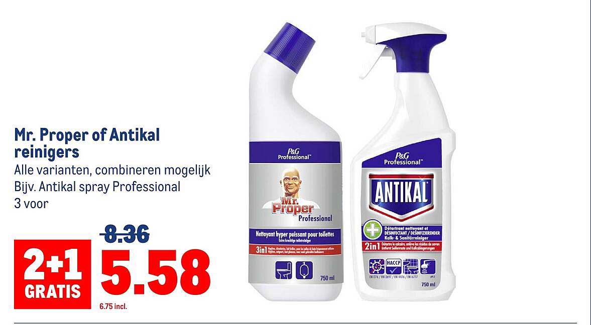 Mr. Proper of Antikal reinigers