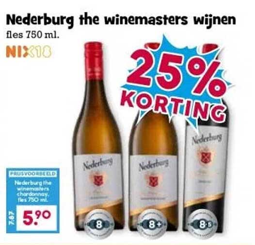 Nederburg the winemasters wijnen fles 750 ml.