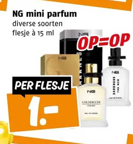 NG mini parfum diverse soorten flesje à 15 ml
