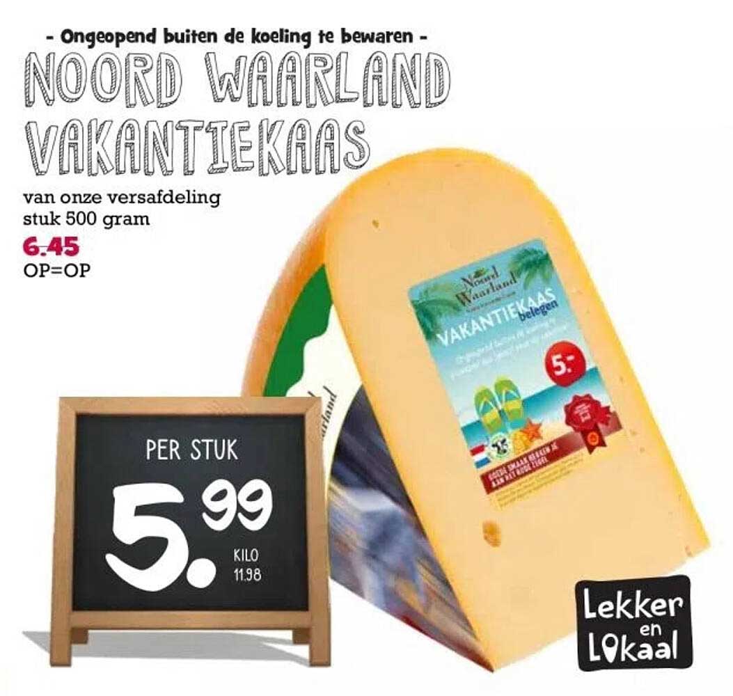 NOORD WAARLAND VACANTIEKAAS van onze versafdeling stuk 500 gram