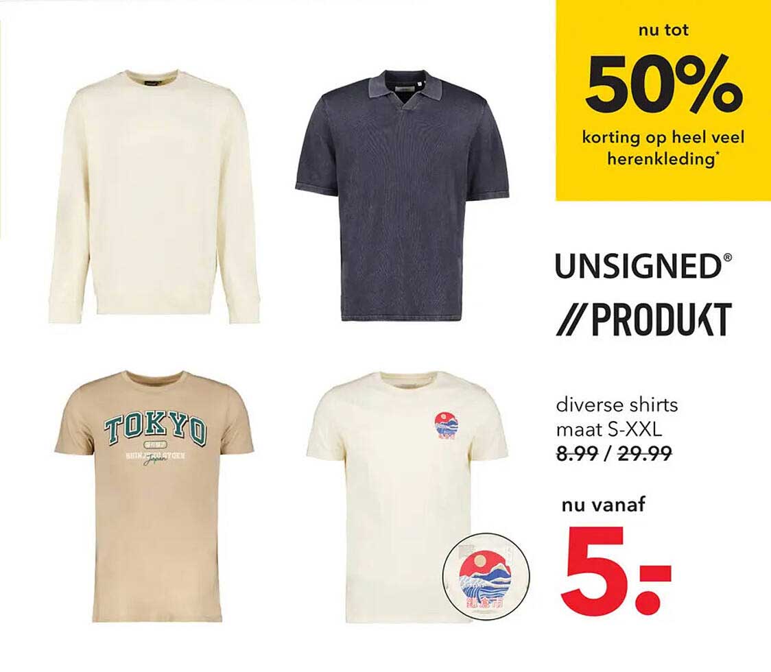 nu tot 50% korting op heel veel herenclothing