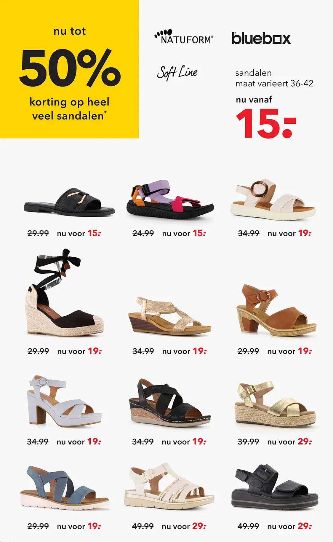 Nu tot 50% korting op heel veel sandalen