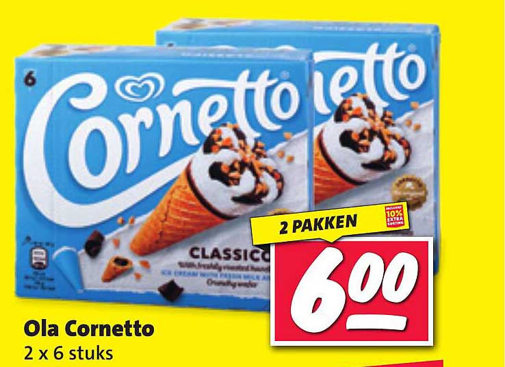 Ola Cornetto 2 x 6 stuks