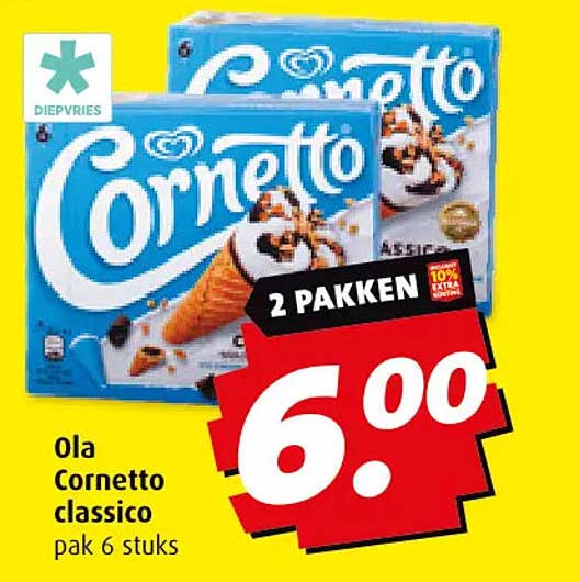 Ola Cornetto classico pak 6 stuks