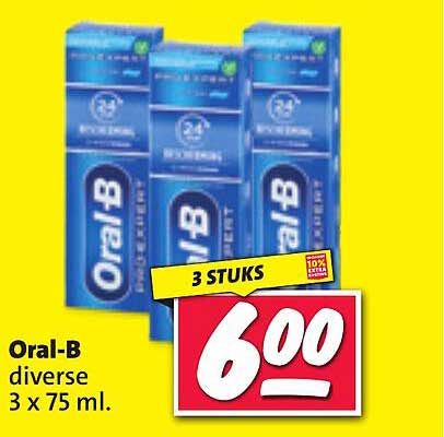 Oral-B diverse 3 x 75 ml.