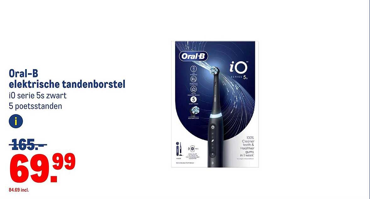 Oral-B elektrische tandenborstel iO serie 5s zwart