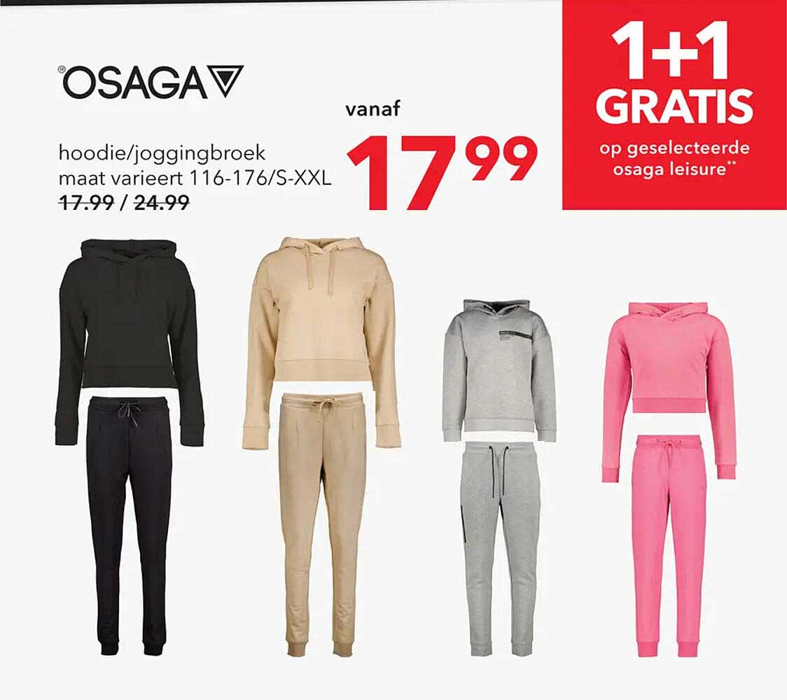 OSAGA hoodie/joggingbroek vanaf 17,99