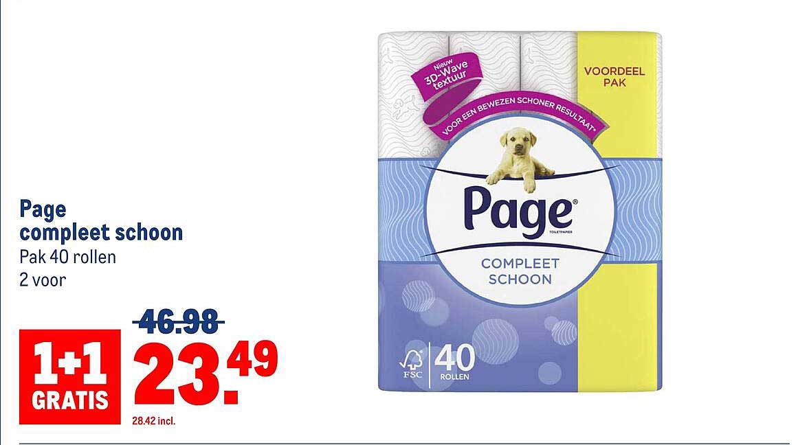 Page compleet schoon Pak 40 rollen 2 voor