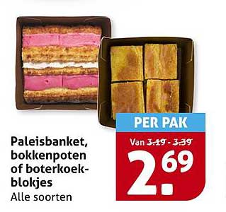Paleisbanket, bokkenpoten of boterkoek-blokjes