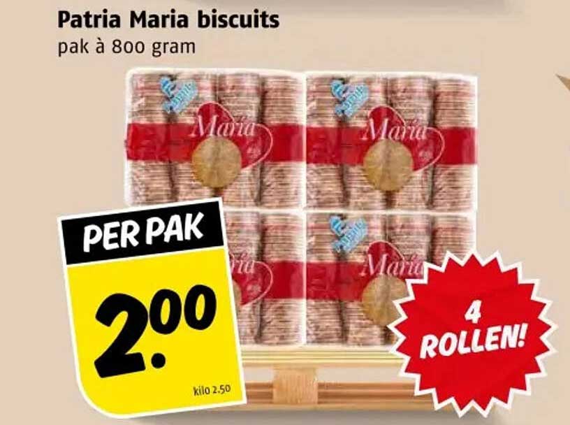 Patria Maria biscuits pak à 800 gram