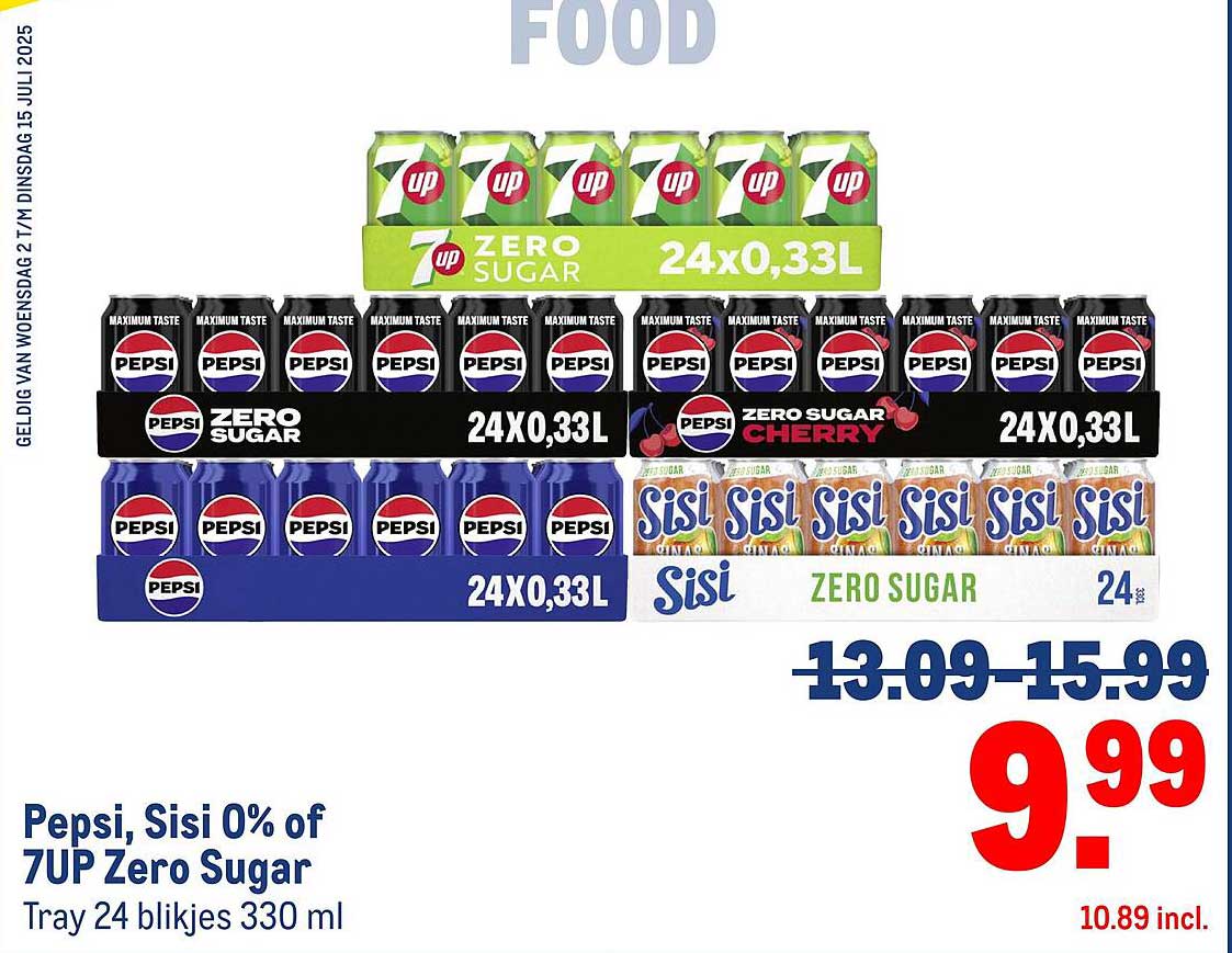 Pepsi, Sisi 0% of 7UP Zero Sugar