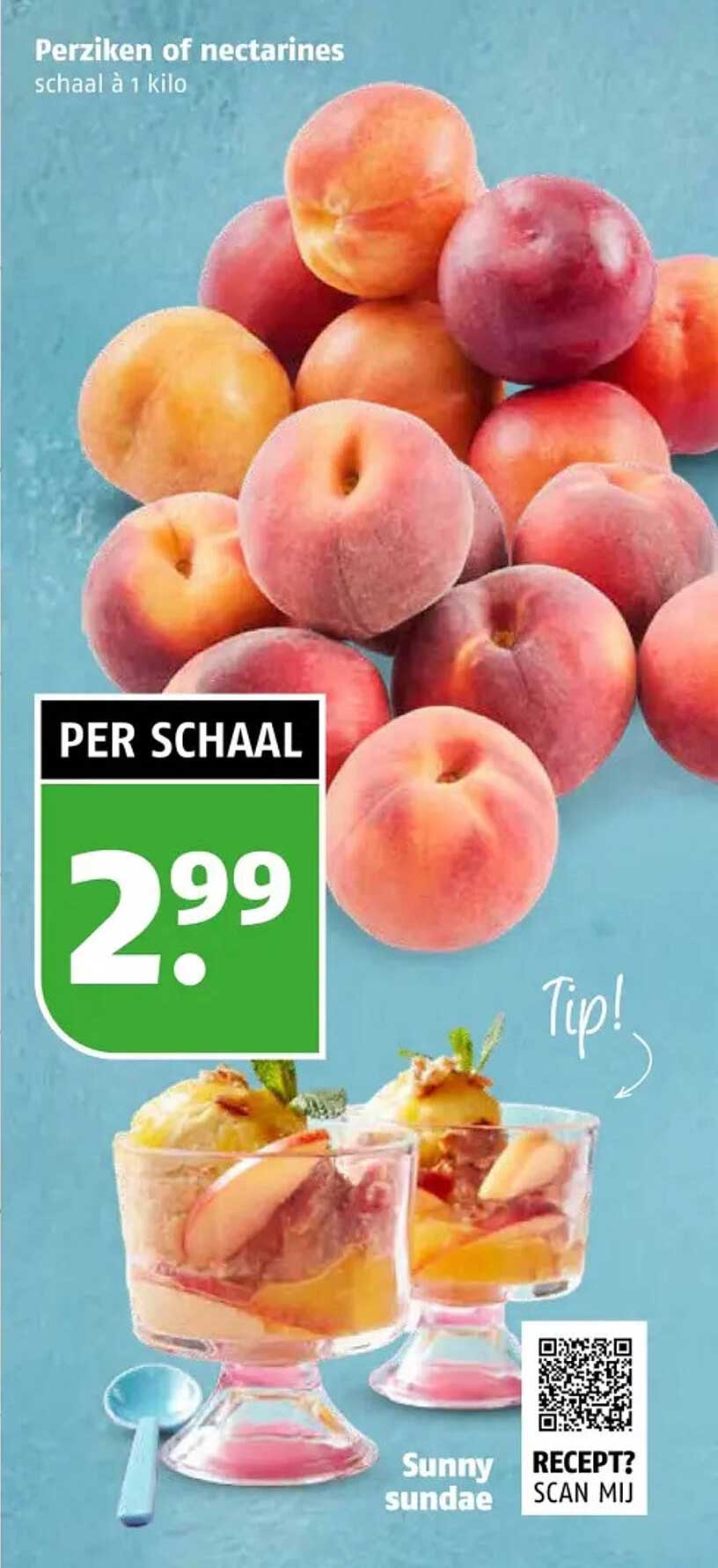 Perziken of nectarines schaal à 1 kilo