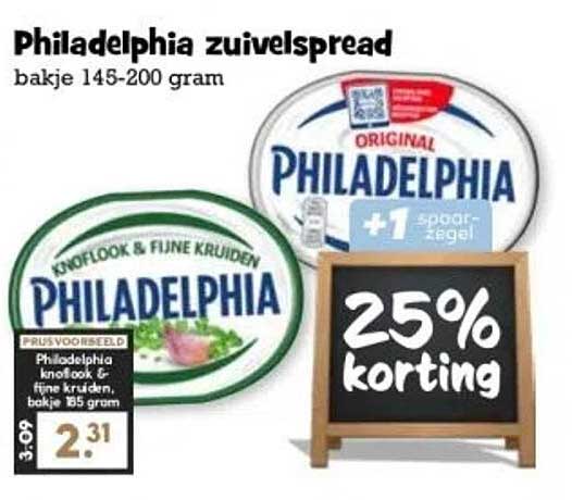 Philadelphia zuivelspread