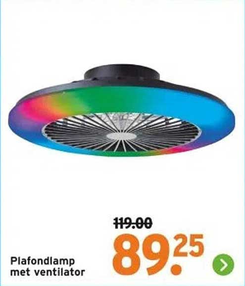 Plafondlamp met ventilator